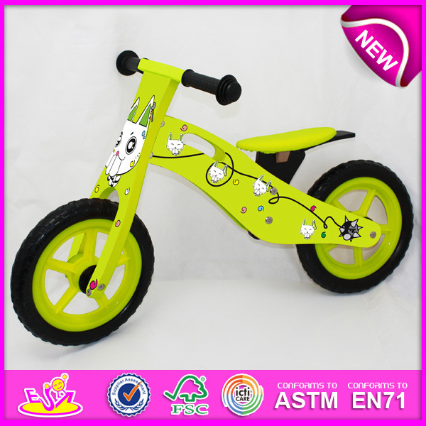 2014 New Wooden Bicycle Toy for Kids, Cute Wooden Bike Toy for Children, Latest Design Wooden Toy Bicycle for Baby Factory W16c078