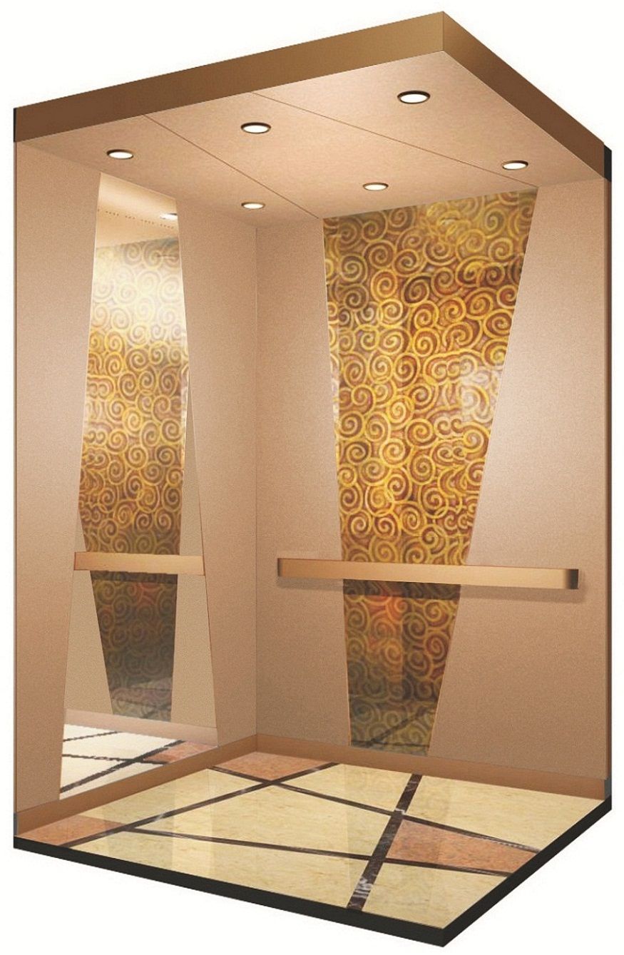 Yuanda Mirror Etched Passenger Elevator for Villa