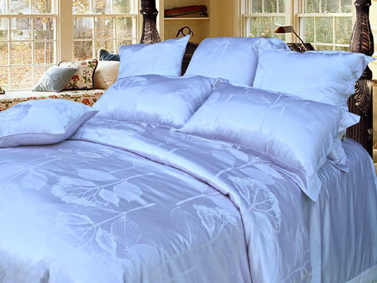 100% Luxury Mulberry Silk Jacquard Bedding Set (GE-100053)