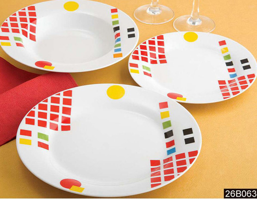 Ceramic Tableware, 18PCS Dinner Set (SET26B063)