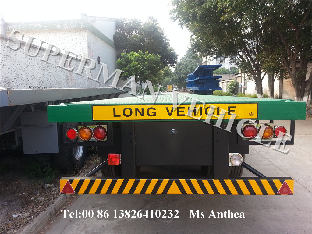 Two Axle Flatbed Semi Trailer