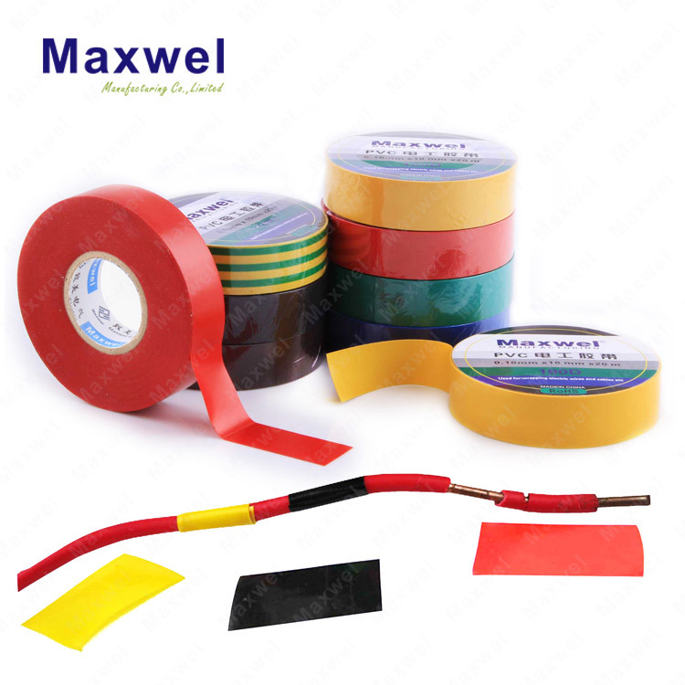 Industrial Security Masking Tape Insulation PVC Electrical Adhesive Tape Black and Colorful Tapes