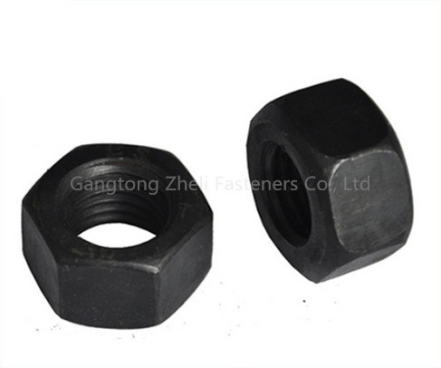 Hexagon Head Hex Nuts with Black Finish (A194)