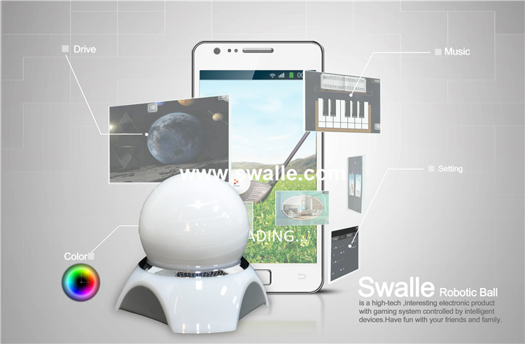 2015 Newest Technology Swalle B1 APP Toy RC Robotic Ball for Smartphone