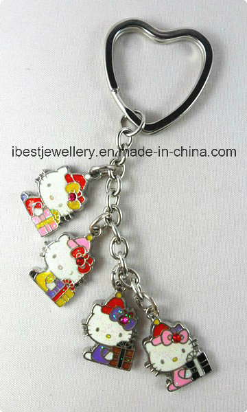 Glitter Epoxy Hello Kitty Key Chain