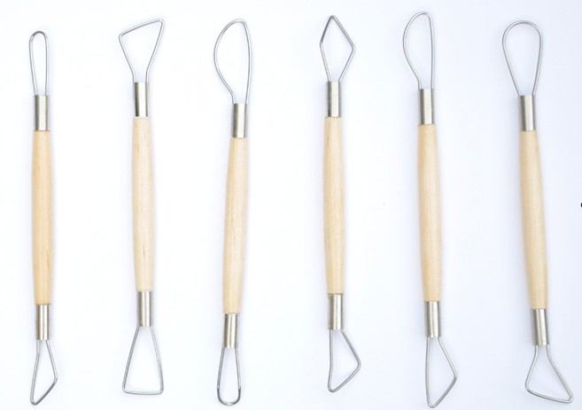Double-Ended Ribbon Sculpting Tool Set, Head Metal Is Half Circle in 8 Inches