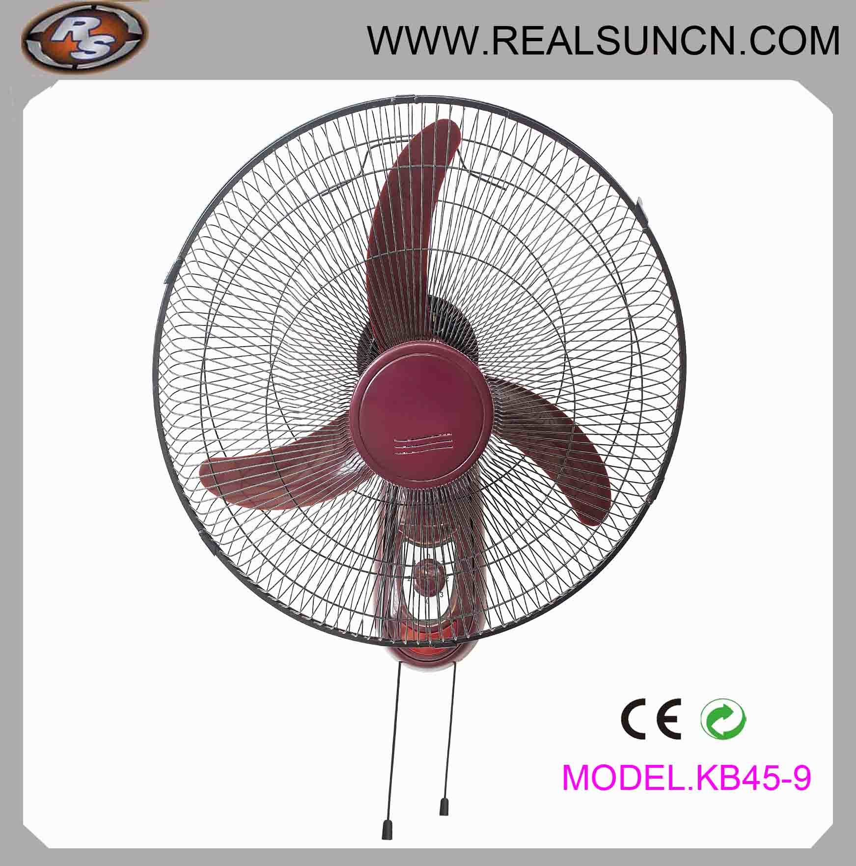 18inch Wall Fan with 3 Horn Blade Two Pull Line