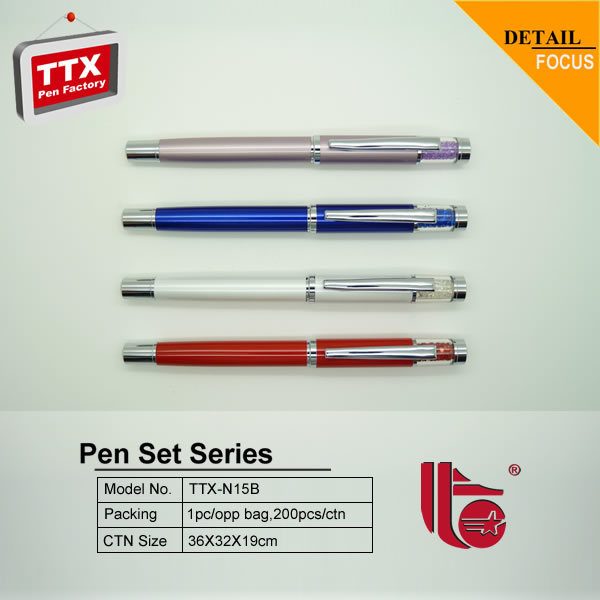 Classic Business Gift Metal Ball Pen with Crystal (TTX-D13R)