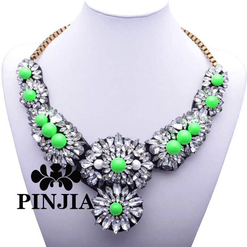 Statement Acrylic Stones Crystal Fashion Necklace Accessories