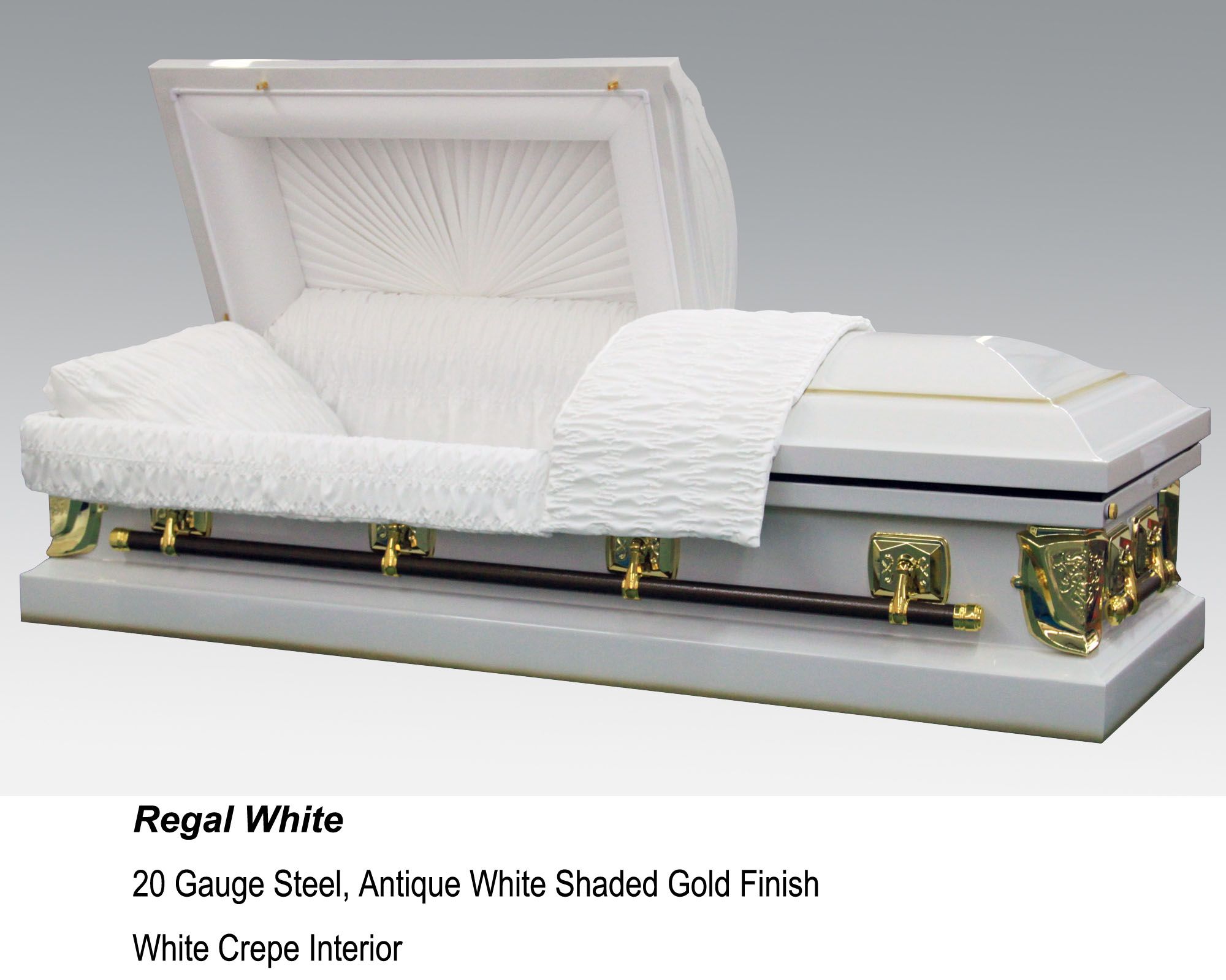 Regal White Casket