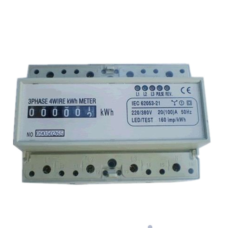 Three Phase Electronic DIN Rail Energy Meter