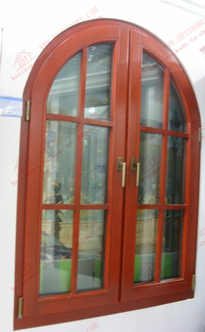 High Quality Aluminium Wood Composite Arch Window (AW-ACW20)
