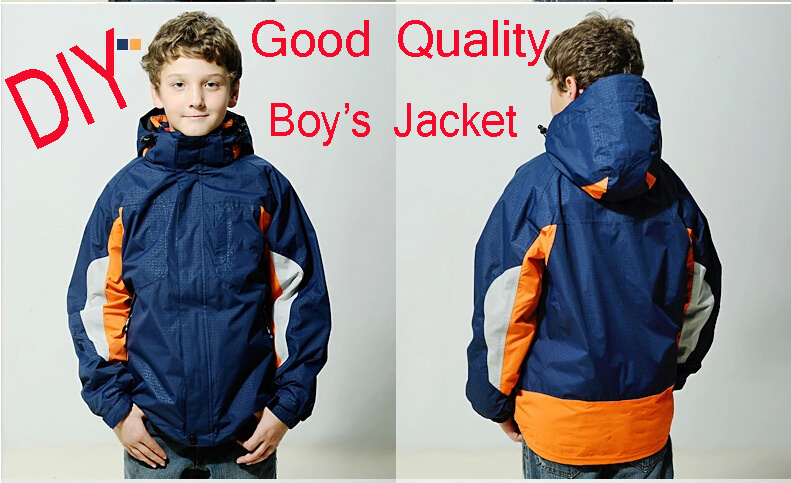 Customized Promotion Outdoor Good Quality Garment, Boy's Jacket, Windproof and Waterproof Breathable Ski Mountaineering Sport Wear in Blue Colour