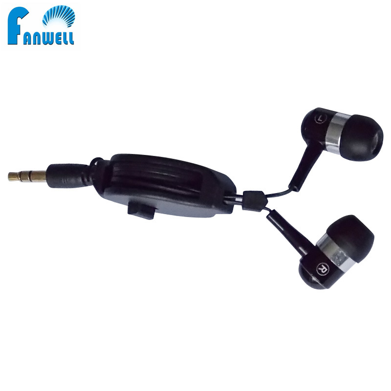 Retractable Earphone for MP4, Mobile,
