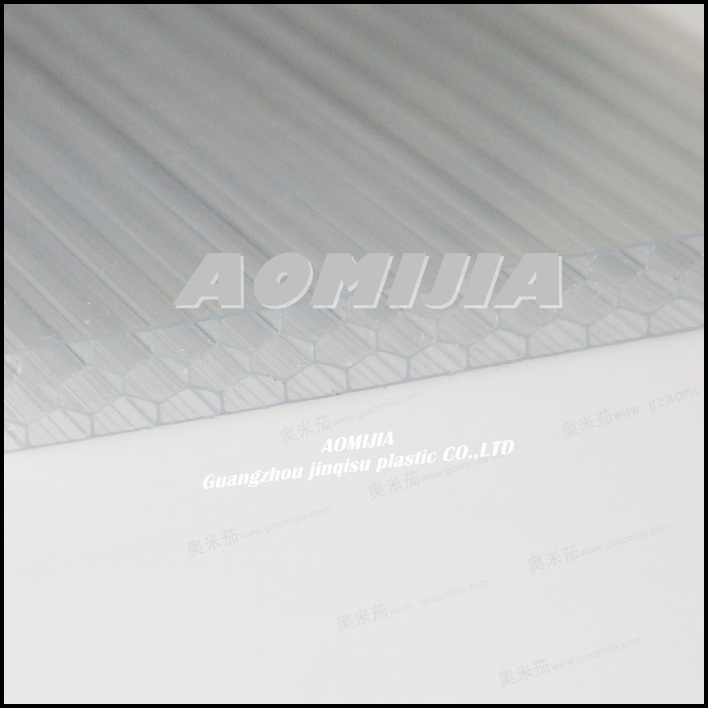 Clear Heat Resistant Plastic Cellular Polycarbonate Honeycomb Sheet Building Material for Awnings