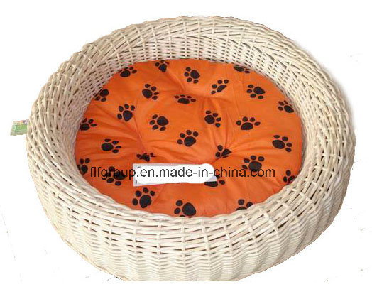Hot Sale Handmade White Wicker Pet Bed Dog House Cat Bed