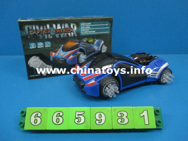 Battery Operated 3D Car Toys with Light and Music (665931)