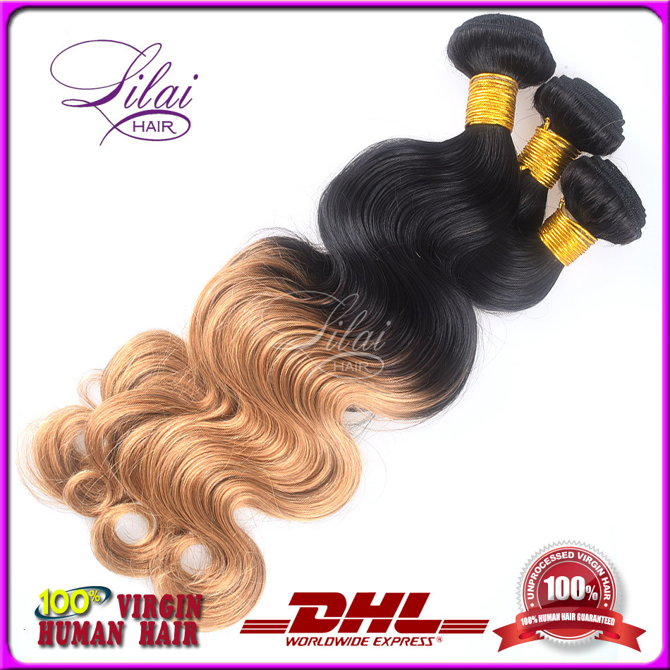 Full Cuticle Virgin Brazilian Hair Weave Bundles/Brazilian Ombre Hair