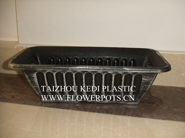 Rectangle Plastic Painting Flowerpot (KD6502S)