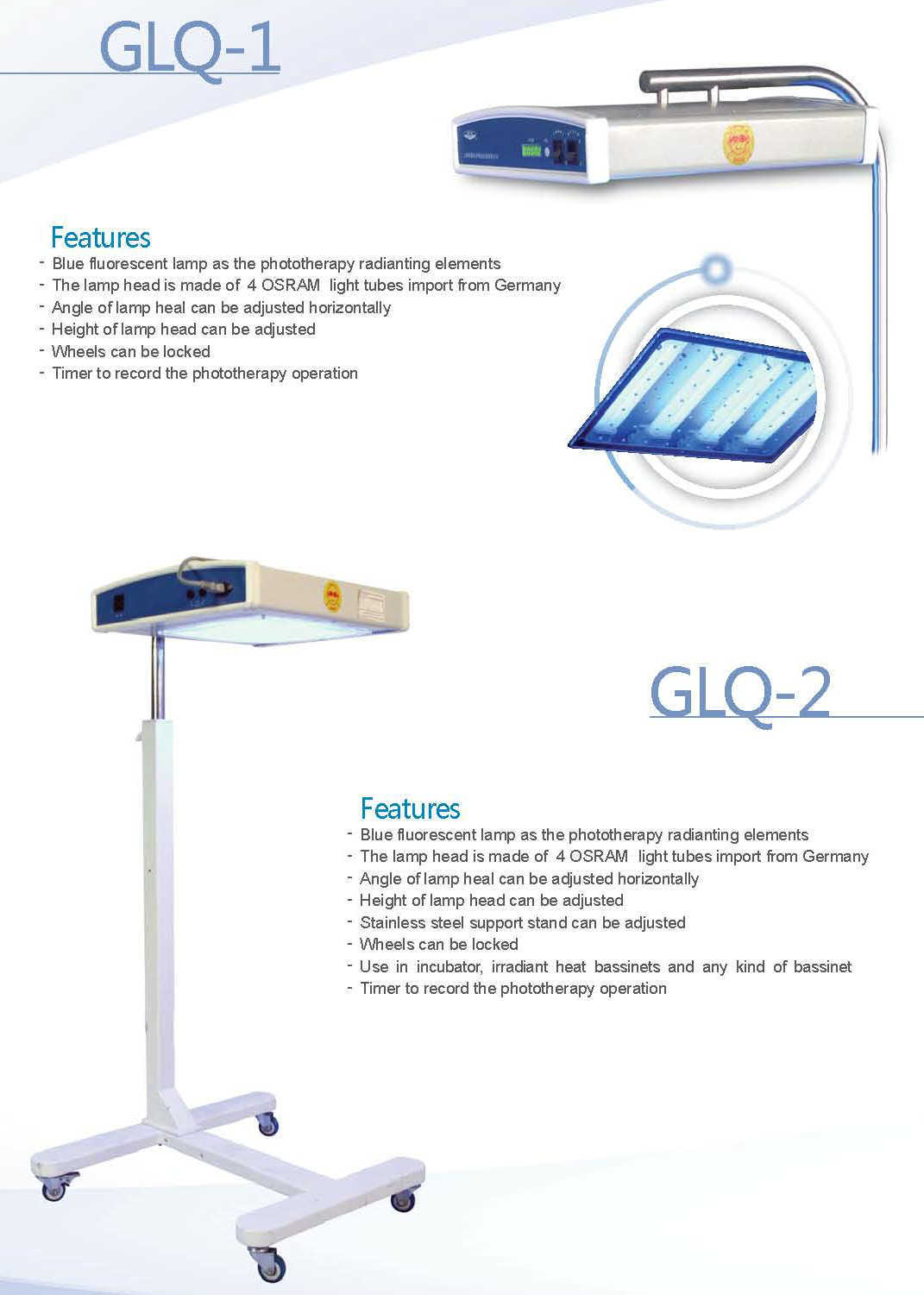Infant Bilirubin Phototherapy Equipment Glq-1 (infant phototherapy unit)