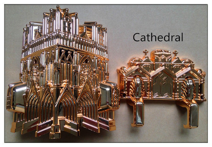 Casket Corners Model Cathedral with Plastic Material for Coffin