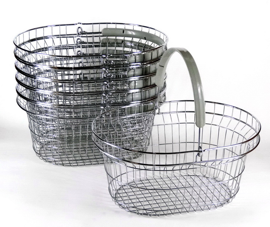 Supermarket Metal Wire Shopping Basket (BK07)