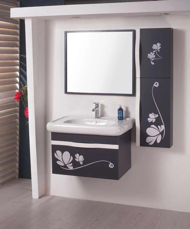 PVC Vanity Sanitareware Bathroom Cabinet (W-128)