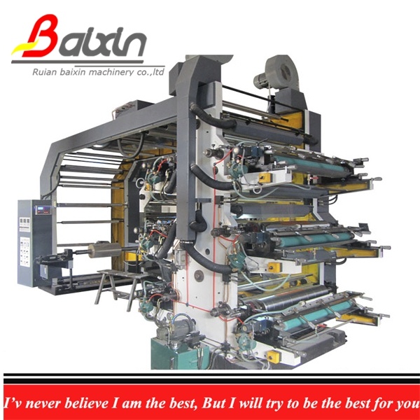 6 Colors Double Face Flexo Printing Machine for Handle Bag