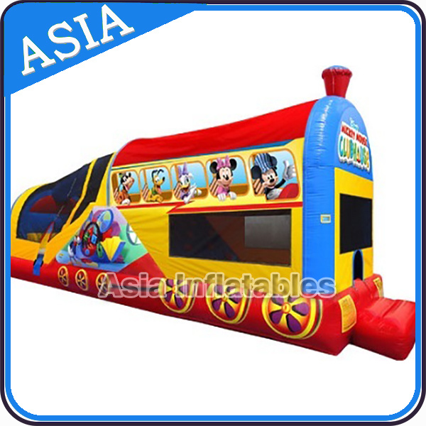 Inflatable Train Moonwalk for Party Entertainment Games