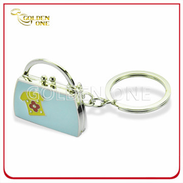 Creative Soft Enamel Metal Key Chain with Shiny Crystal