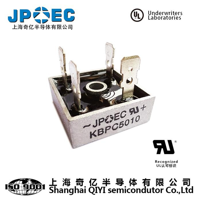 Shanghai Qiyi Semiconductors Bridge Rectifier Kbpc 5010 50A1000V Rectifier Diode Power Supply