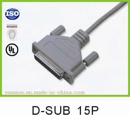 15-Pin D-SUB for Computer with ISO Certification