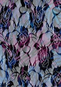 Colorful Printing of Lace Fabric
