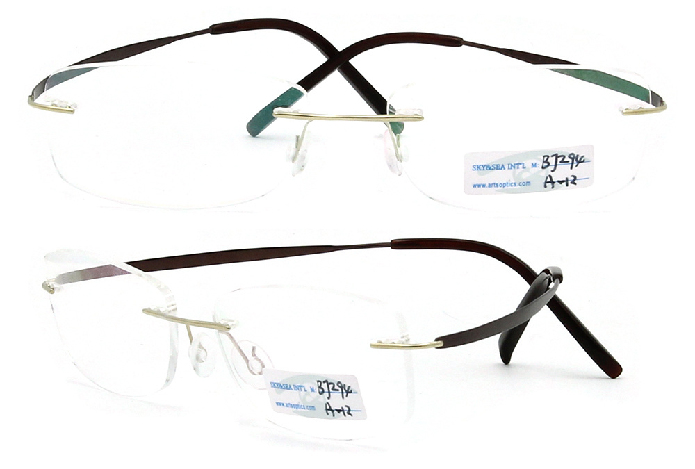 2012 Rimless Metal Glasses Frame/ Titanium Eyeglass Frames/ Titanium Rimless Eyeglasses (BJ12-294)