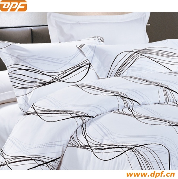 Printed Bed Linen in White with High Quality (DPF90112)