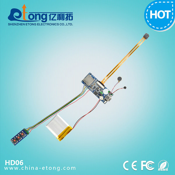 Customized Lens Type 720p CMOS Video Record Micro DVR Camera Module with Voice