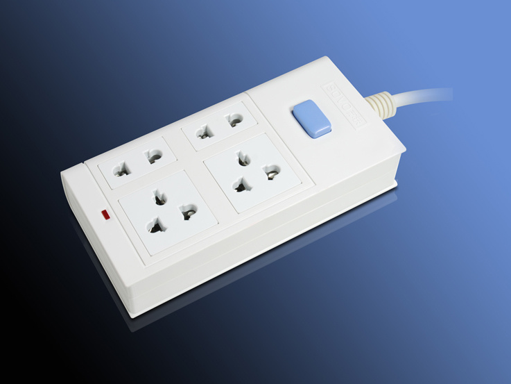 1 Gang 1 Way Switch & 2 Gang 2 Pin Socket & 2 Gang 3 Pin Socket