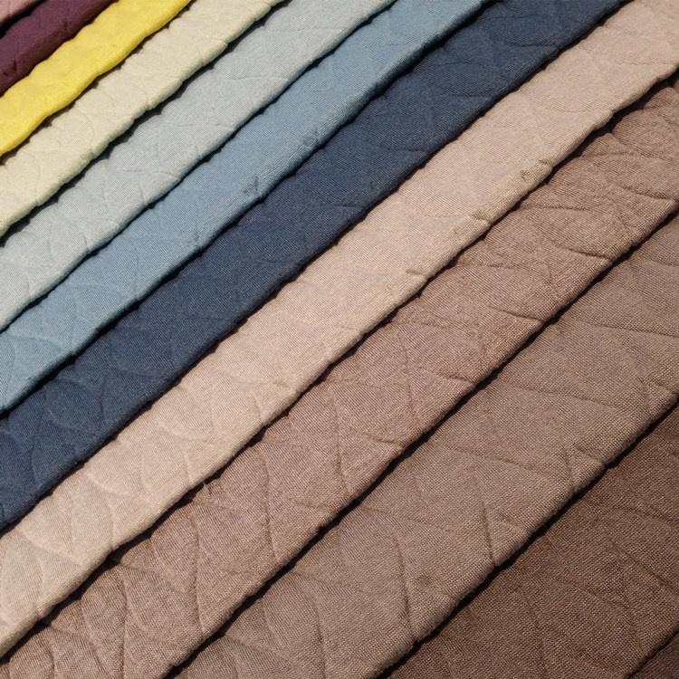 Solid Bulked Polyester/Cotton Blend Sofa Bedding Fabrics