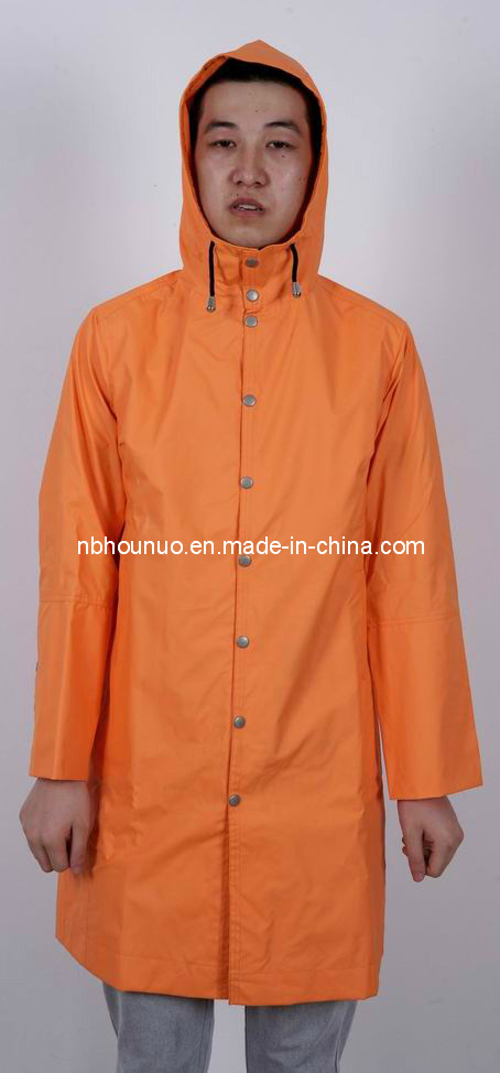 High Quality Polyester&Cotton Coated PVC Split Raincoat, Precise Technique and Design Rain Pants in Orange