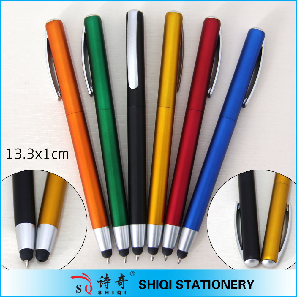 Logo Available Wholesale Ballpoint Stylus Pen with White Clip