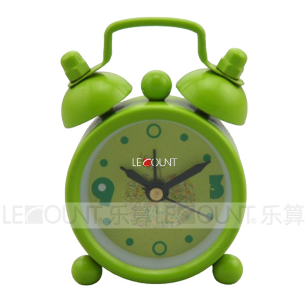 Novelty Analog Desk Clock with Twin Bell Alarm Function (CLA300B)