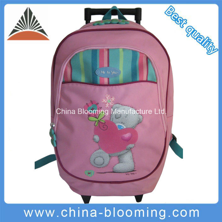 Kids Trolley Wheeled Luggage Bag School Student Backpack