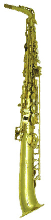 Eb Key, F# Key Gold Lacquer Straight Alto Saxophone