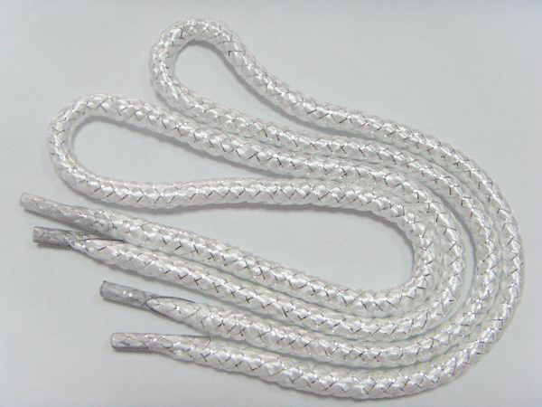 Glitter Metallic Yarn Insert Handle Rope with Transparent Plastic Tips