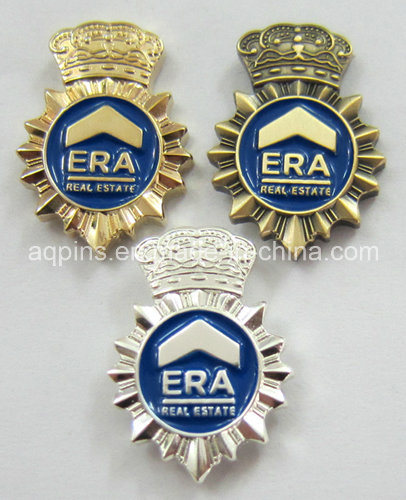 Metal Crown Lapel Pin Gold Badge for Era Badge (badge-057)