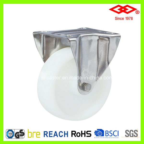200mm Nylon Stainless Steel Fixed Caster Wheel (D104-20D200X50A)