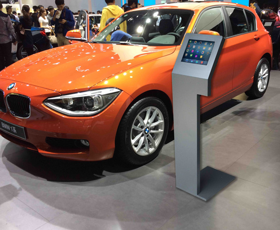 Metallic Tablet Display Stand with Anti-Thief Security