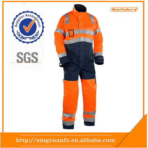 Star Sg 100%Cotton Coveralls with Reflective Tape Coveralls with Reflector Protection Coverall