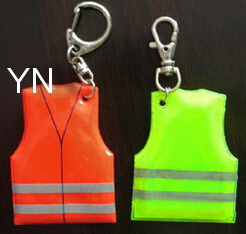 Reflective Vest Shap Key Chain