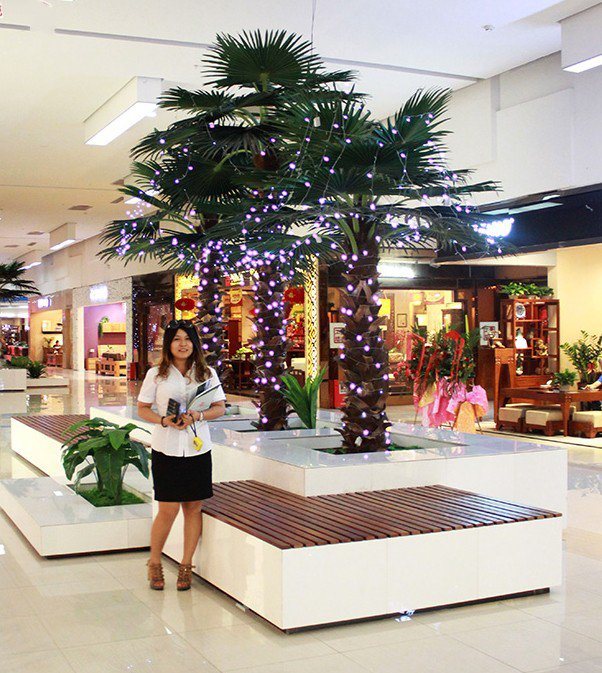 3.5m Fake Palm Tree Light Artificial LED Tree (for decoration)